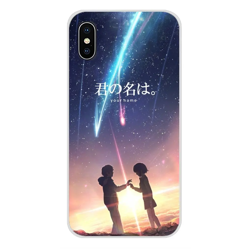 For Xiaomi Redmi Note 3 4 5 6 7 8 Pro Mi Max Mix 2 2S Pocophone F1 Silicone Cases Cover Japanese Anime Your Name Kimi no Na wa | Мобильные