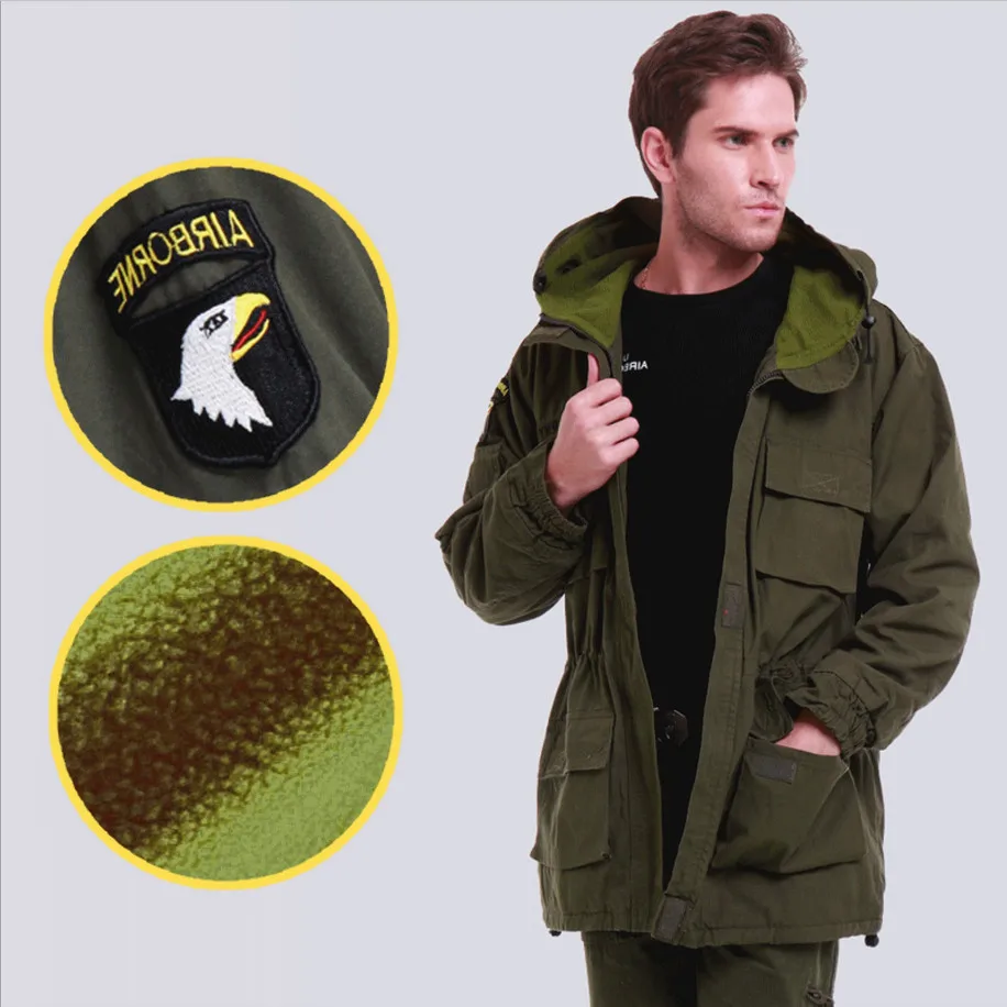 Армейская Военная Тактическая Армия США 101ST M56 (Repro) куртка с капюшоном плотный