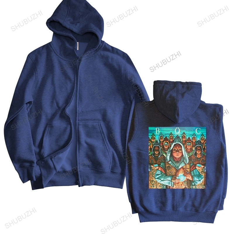 

homme cotton hoodies zipper Blue Oyster Cult Fire Of Unknown Origi Popular Tagless thin hoody thin style