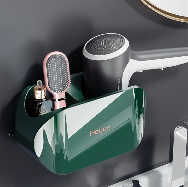 

Wall Mounted Bathroom Shelf Hair Dryer Rack Bathroom Storage Shelf for Bathroom Supplies Hair Dryer Holder