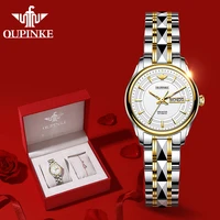 oupinke top brand luxury women automatic mechanical watches waterproof stainless steel watchstrap automatic women watch gift set