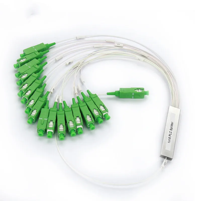 Divisor de fibra &oacute;ptica SC/SM APC 0,9mm, alta calidad, 1m, FTTH, 20 unidades/30 unids/lote, 1x16-0