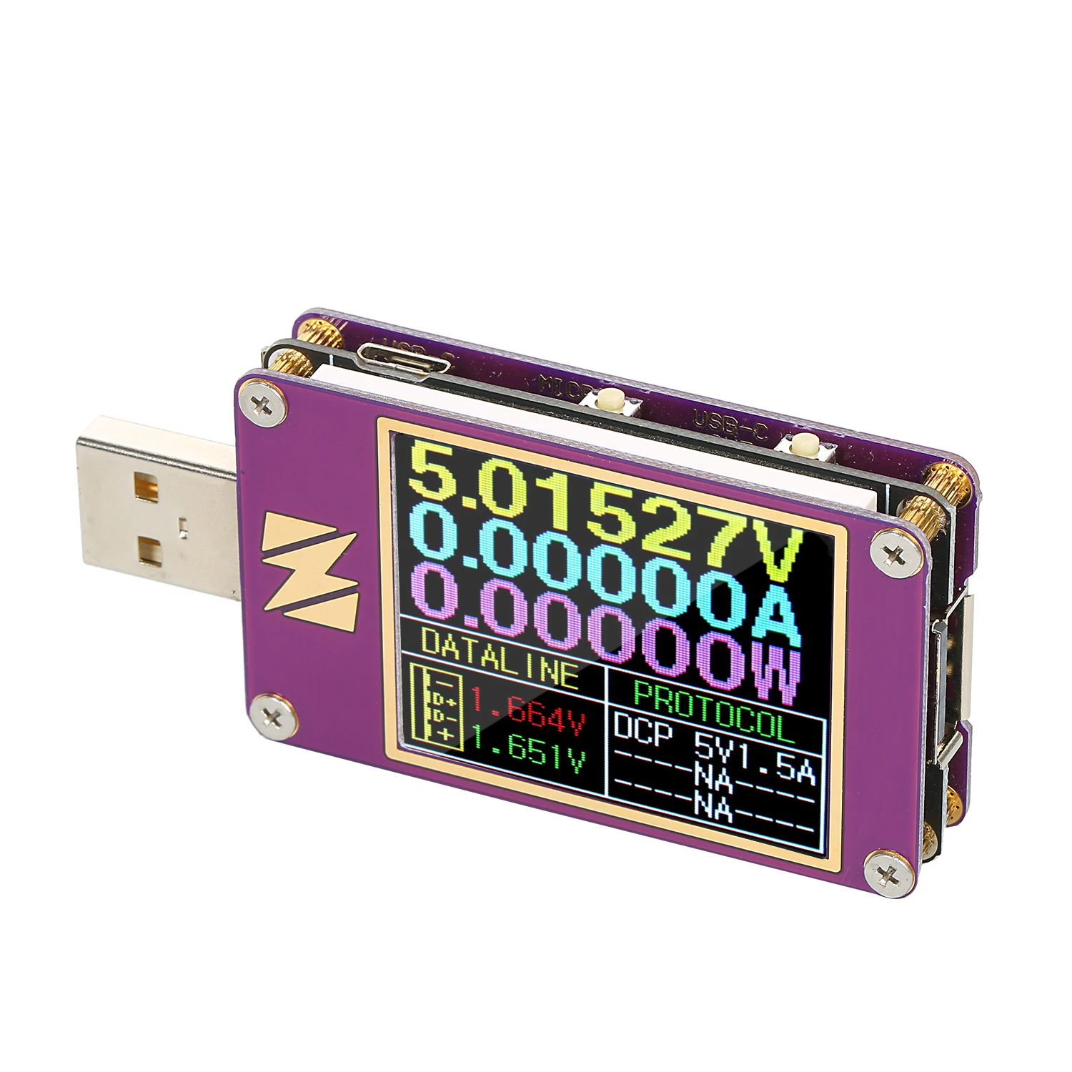 ZY1280P USB тестер цифровой дисплей цветной экран ток напряжение Емкость Быстрая