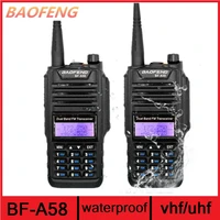 2pcs baofeng bf a58 walkie talkie waterproof vhf uhf transceiver scanner radio amateur marine ham radio rechargable transmitter