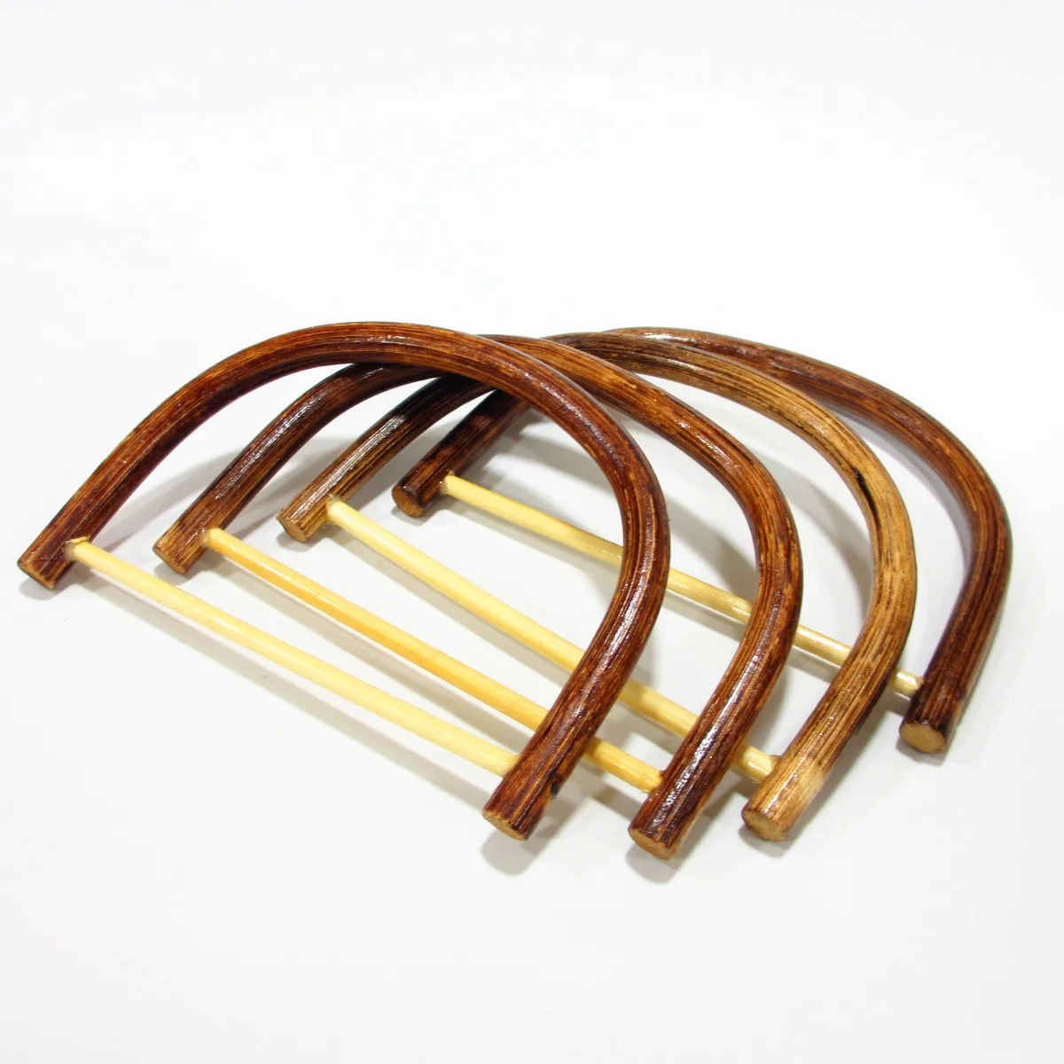 

1PC D Shape Bamboo Bag Handle Replacement Handmade Tote Purse Clutch Bag Handles Bag Frame Handcrafted DIY Bag Accessories Hot