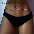Цепочка для живота PuRui в елочку, однослойная цепочка для тела золотого цвета, сексуальная тонкая цепочка, ювелирные изделия, подарок в стиле ретро, для женщин с цепью на талии