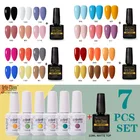 Гель-лак для ногтей, матовый, 7 шт.компл., праймер для ногтей г светодиодный