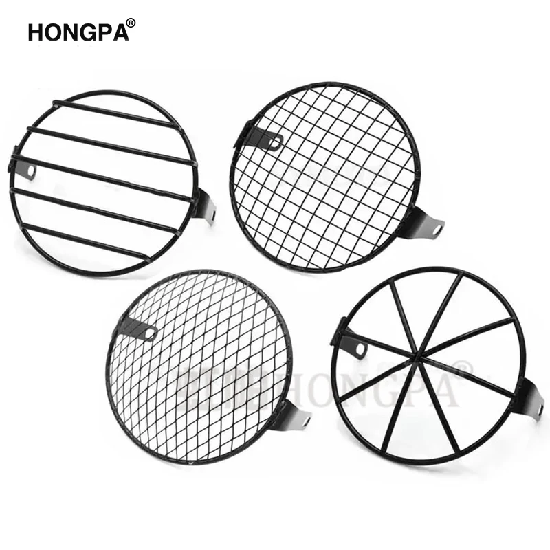 7 ''мотоциклетная универсальная винтажная защита для фар Ретро гриль световая