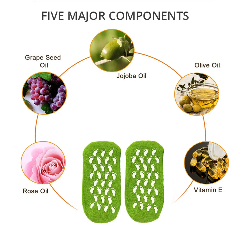 Увлажняющие гелевые спа-носки профессиональные для увлажнения и смягчения
