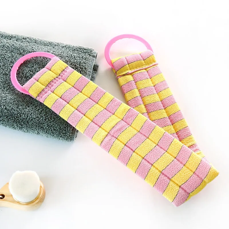 Губка для мытья тела с ремнем ванны щетка спины отшелушивающие аксессуары из