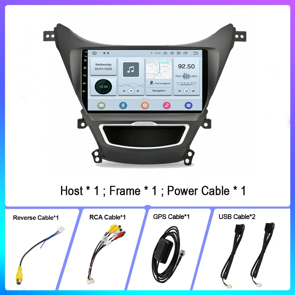

OKNAVI Android9.0 Car Radio Multimedia Vedio Player GPS Navigation For Hyundai Elantra 2014-2016 2Din no DVD 9 Inch Bluetooth