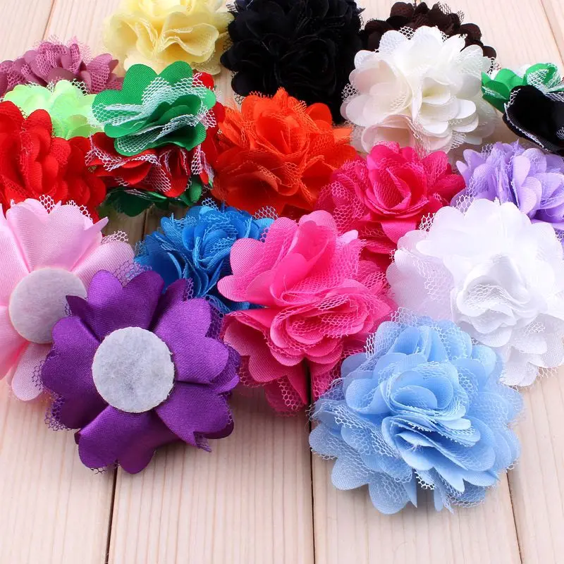 200 шт./лот 2 &quot20 видов цветов отличное качество искусственная сетка для волос