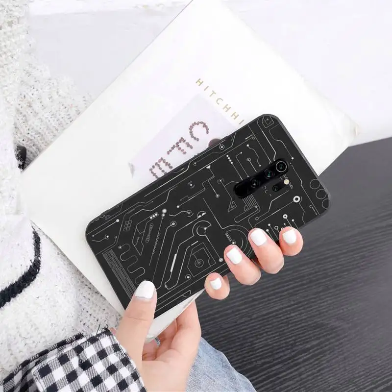 Механический черный мягкий чехол из ТПУ для телефона случай Redmi Примечание