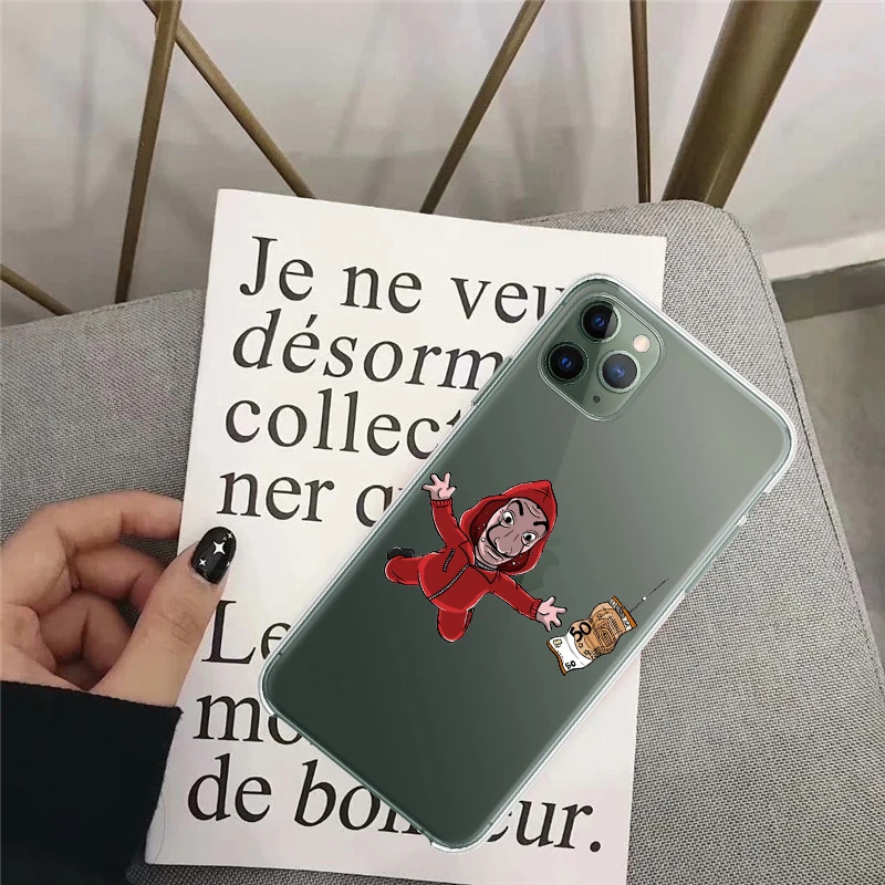 Money Heist House Paper прозрачный ТПУ Мягкий силиконовый чехол для телефона iphone XR XS Max 11 11Pro