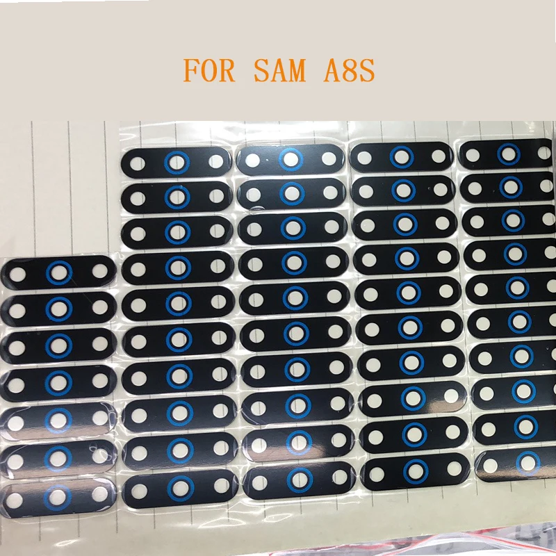 

Free Shipping 10 30 50pcs A8S Glass Camera Lens With Glue Sticker Replacement For SAM A8S