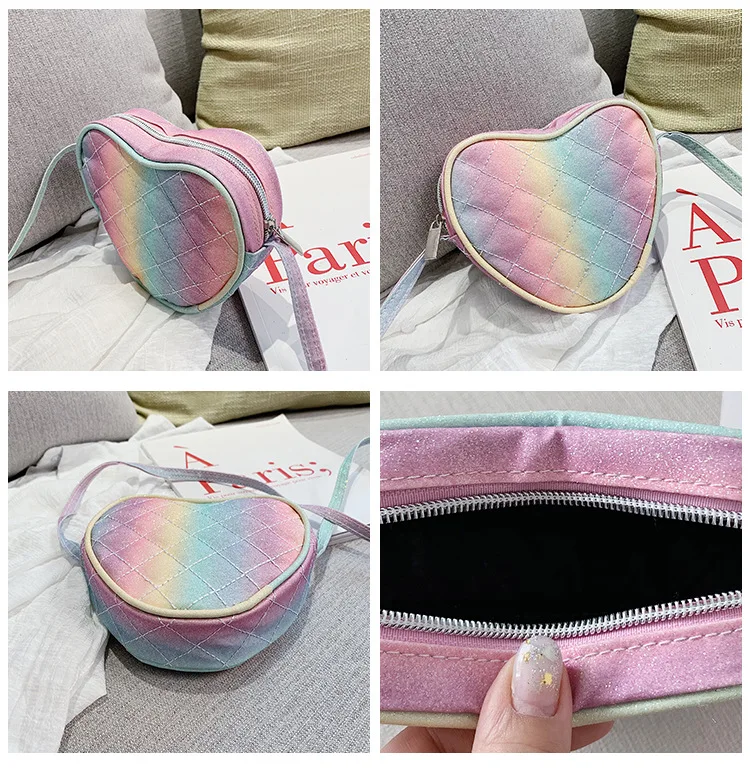2019 милая сумка через плечо в форме сердца корейская для маленьких девочек
