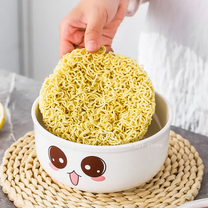 

Ceramic Fresh-keeping Bowl Bento Box Lunch Box Microwave Dedicated Bowl Baby Food Bowl Household Instant Noodle Bowl