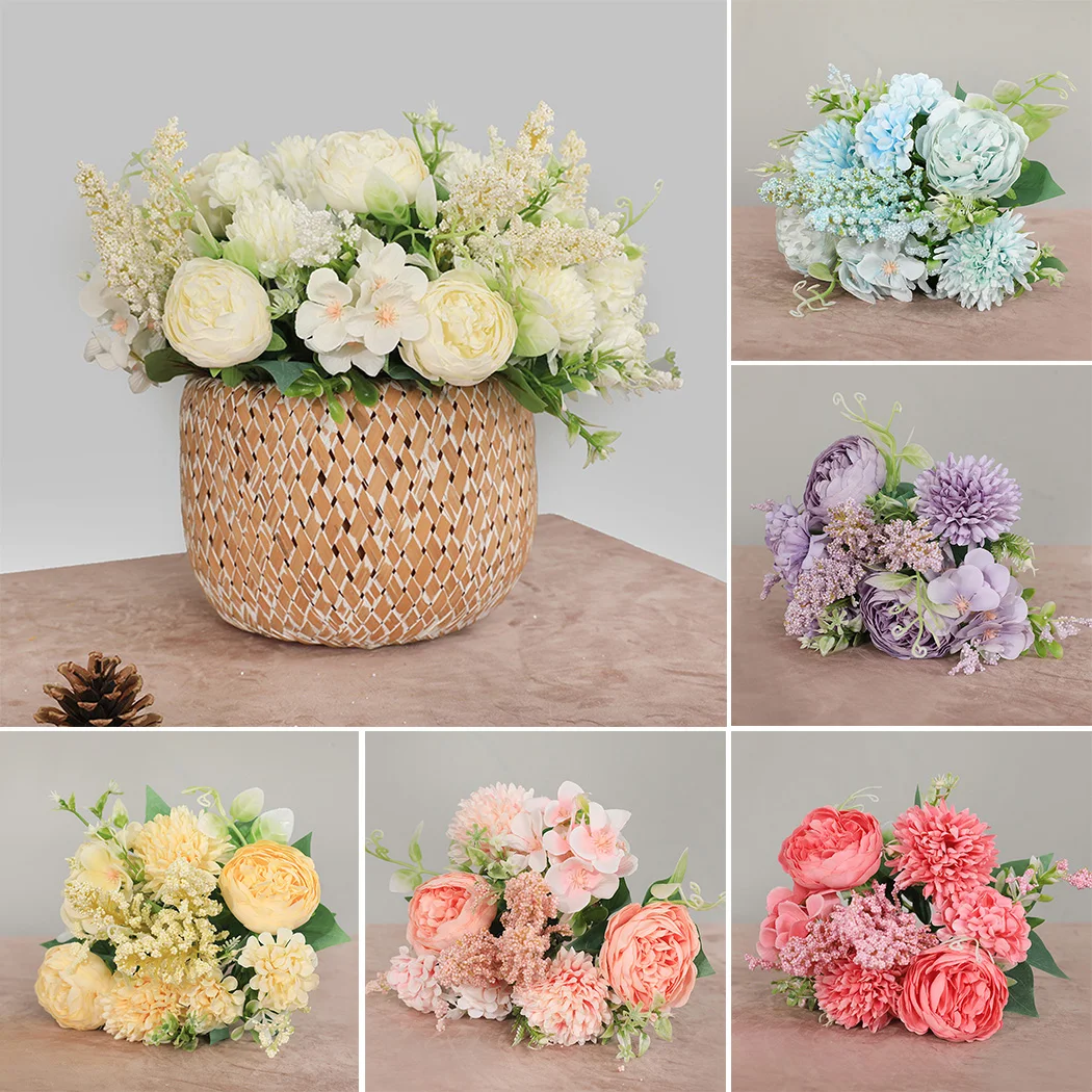 

Wedding Artificial Flowers Party Fake Flowers Plastic Beautiful Colorful