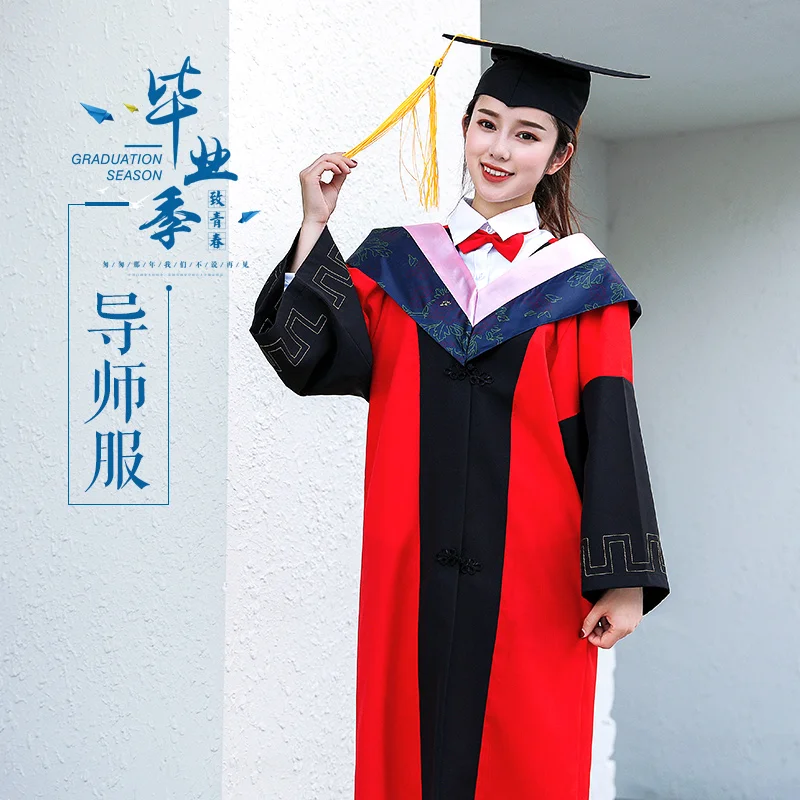 Школьная выпускная роба платье Магистр одежды университетской академической формы для взрослых выпускников бакалавра S-XL.