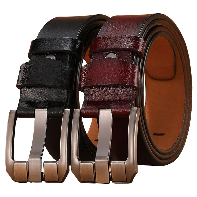 

Plus Large Size 130 140 150cm LONG Belts for Men Pin Buckle High Quality Real Genuine Leather Waist Strap Belt for Jeans Cowskin