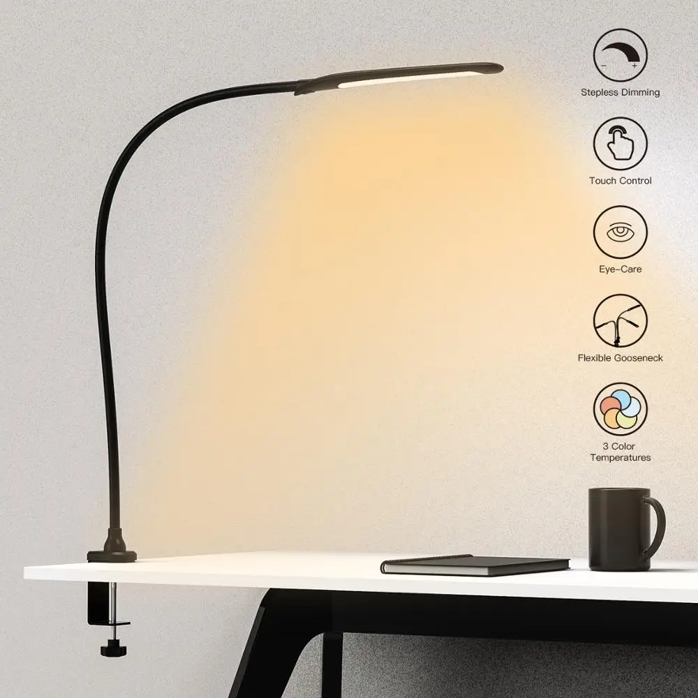 Гибкая лампе гусиная шея Светильник Зажим Лампы Flexo светодиодный настольная