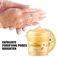 laikou camomile natural organic facial exfoliator scrub peeling cream face gel skin care body scrub cream 120g