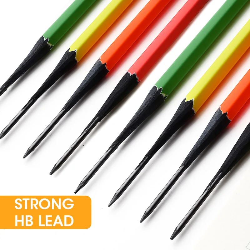 

M&G 72/36pcs Pre-sharpened Fluorescent Black Wood School Pencil with eraser Andstal HB 2B Wooden Lead Pencils Drawing Sketch