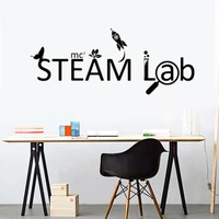 steam lab wall stickers education vinyl science technology engineering mathematics office school classroom decor decals dw20170