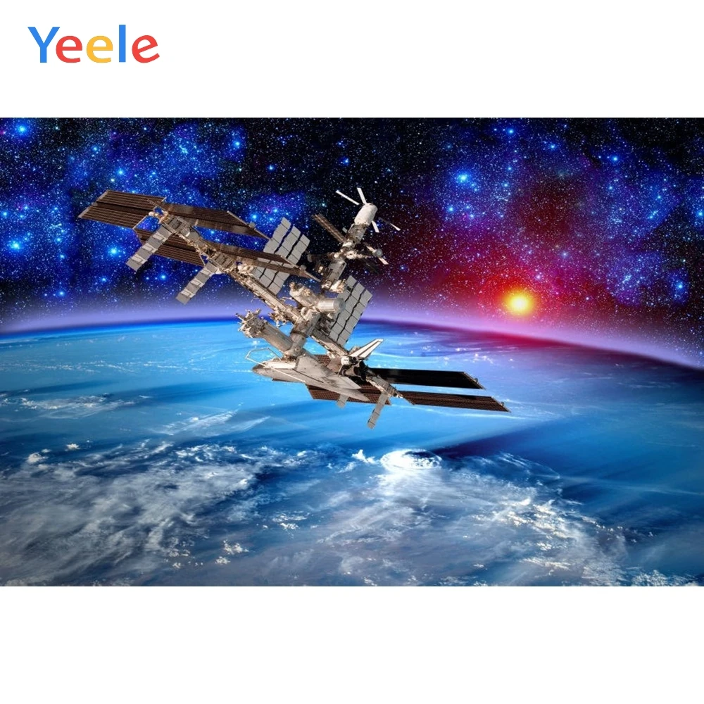 

Yeele Universe Earth Space Station Backdrop Newborn Children Kids Baby Boy Birthday Party Photography Background Photo Studio