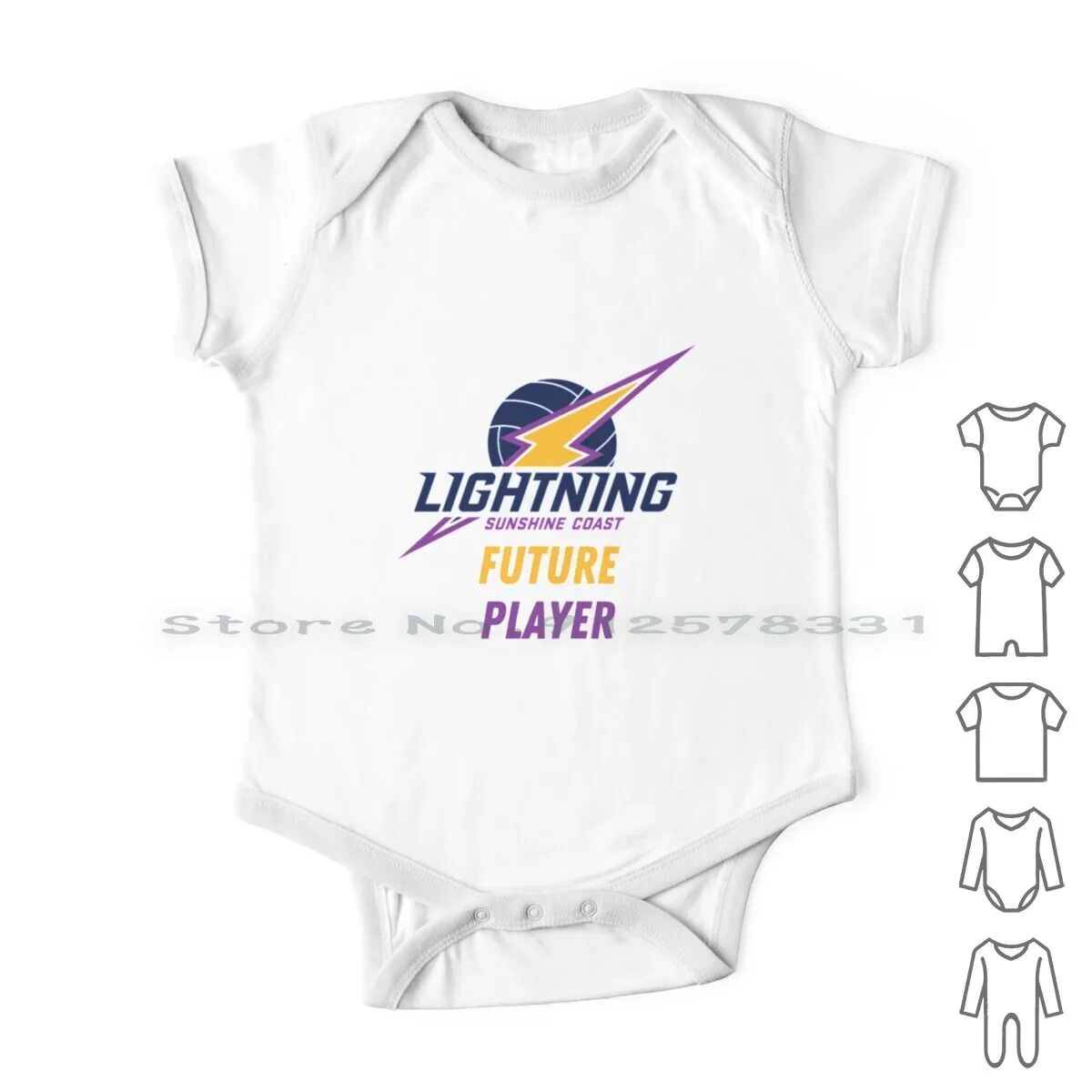 

Sunshine Coast Lightning-Future Player Newborn Baby Clothes Rompers Cotton Jumpsuits Sunshine Coast Lighning Netballer Netball