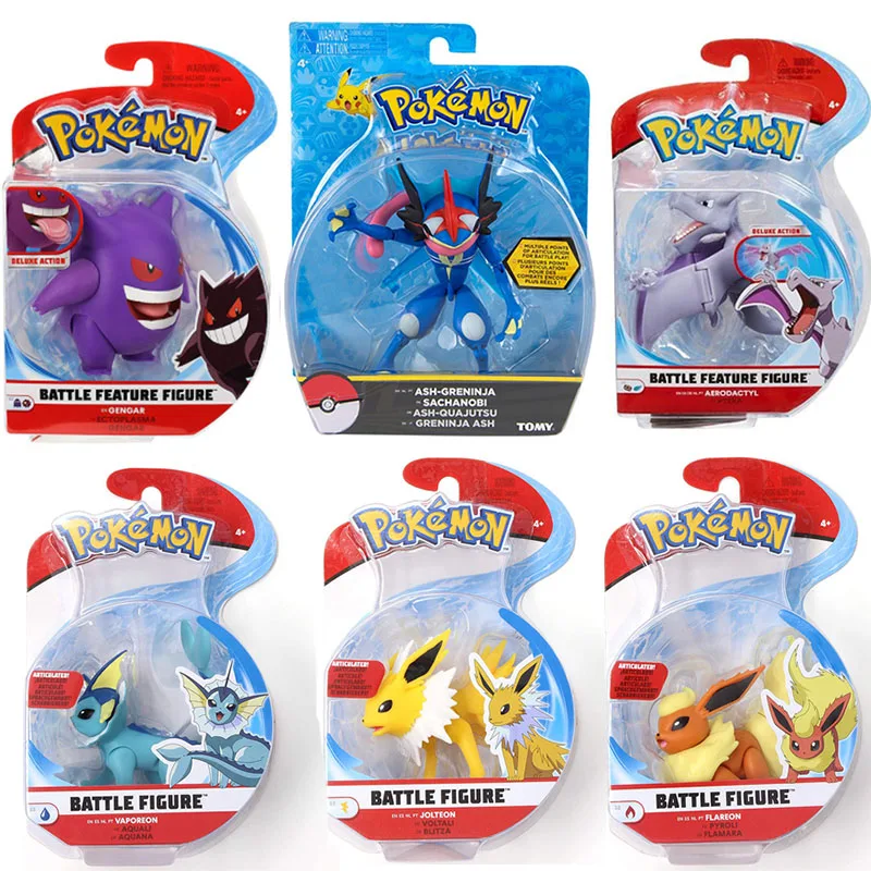 Коллекция игрушек из серии Pokemon: Аш, Фларион, Вапореон, Джолтеон, Гренинджа и Генгар в анимационном стиле для детей. Подарок.