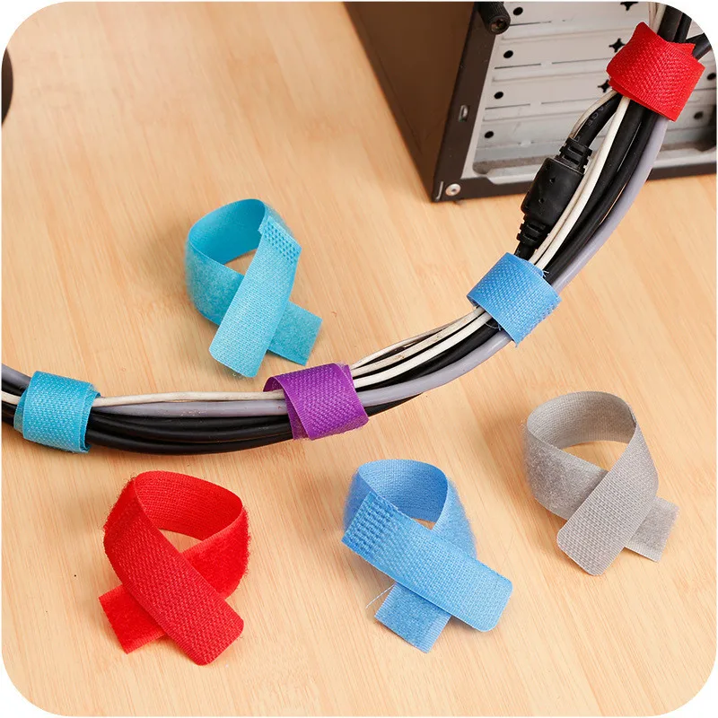 ZUCZUG новинка 10 шт. цветной органайзер для кабеля ремни управления застежкой