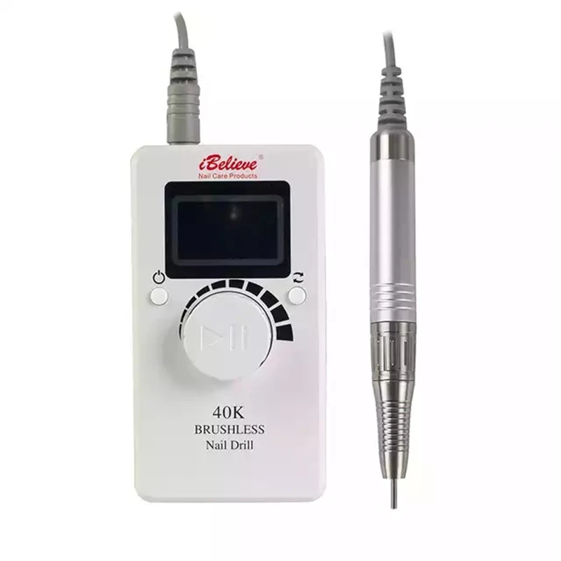 

Аппарат для маникюра и педикюра, беспроводной бесщеточный мотор, оборудование для ногтей, 80 Вт, 40000 об/мин, 2 ЖК-дисплея