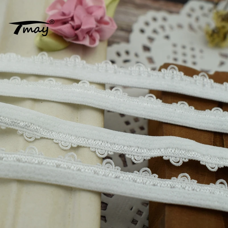 Белые эластичные ленты #1725 резиновые для нижнего белья брюк одежды эластичная