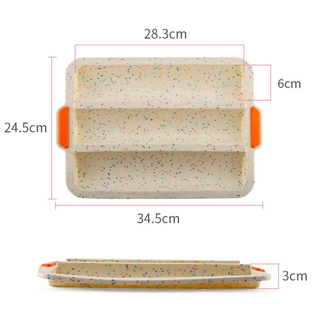 Household Bread Silicone Baking Pan Non-stick French Baguette Grill Mold Kitchen Cake Tool |