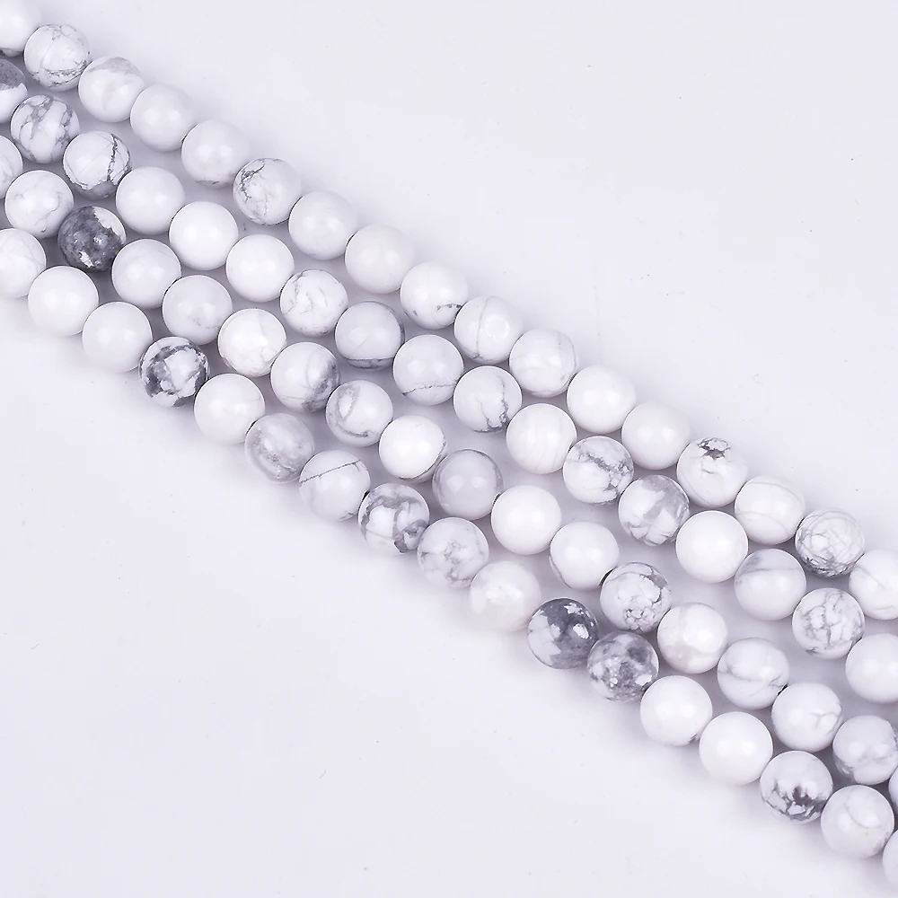 Asingeloo натуральный драгоценный камень полированные белые зеркальные бусины для