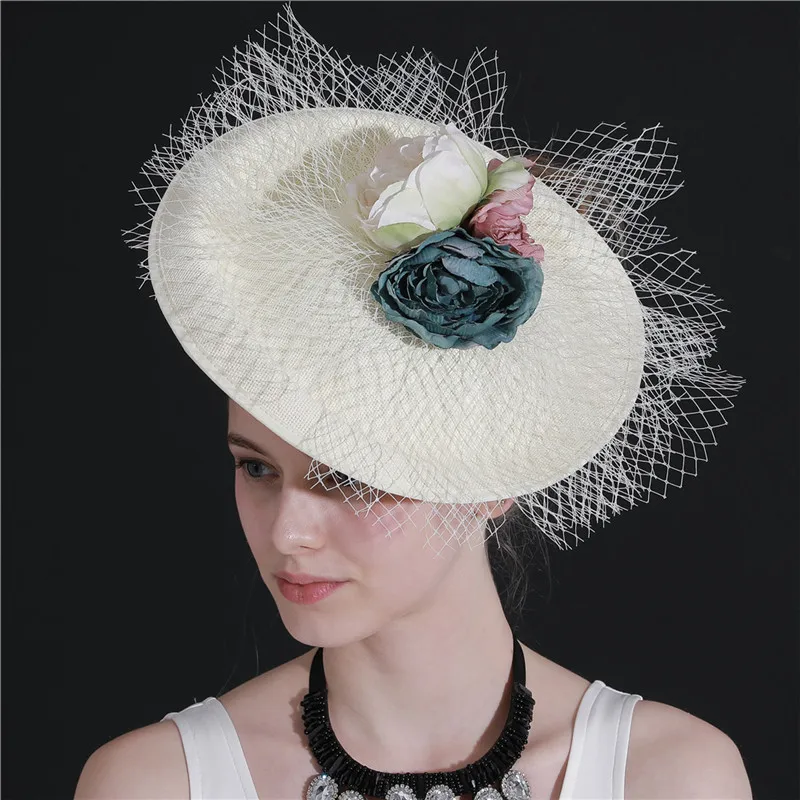 

Chic Vintage Fascinator Hats Women Cocktail Race Headwear For Ladies Derby Party Headpiece Bride Headdress Headbands Accessory