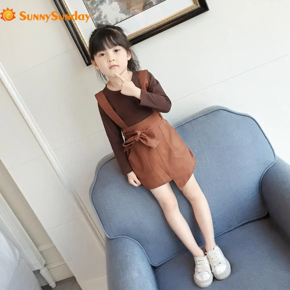 

2019 Limited Rushed Kids Dress Set Knee-length Girl Fashion Suspenders Style Spring And Autumn Clothes Dresses For Girls Party
