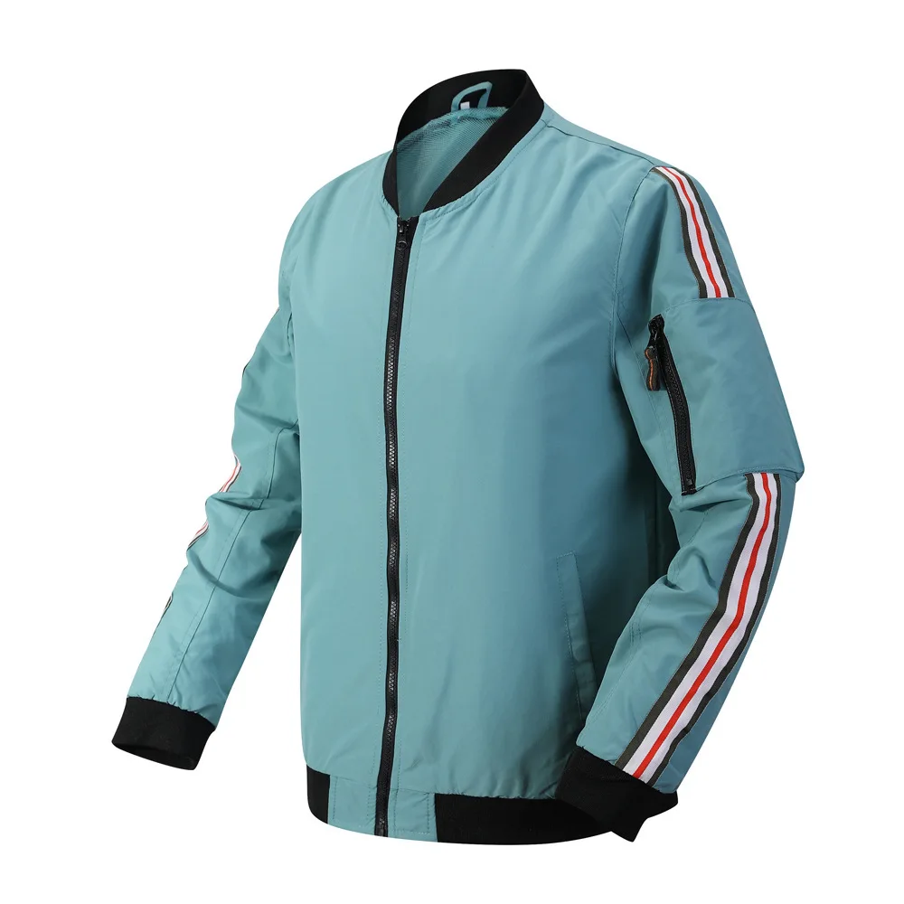 2020 Spring Men Sport Fashion Baseball Jacket Double Layer Zipper Male Casual Coat for Running Cycling Sportwear | Спорт и