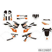 full graphics decals stickers motorcycle background custom number name for ktm exc exc f 125 250 300 450 525 2003