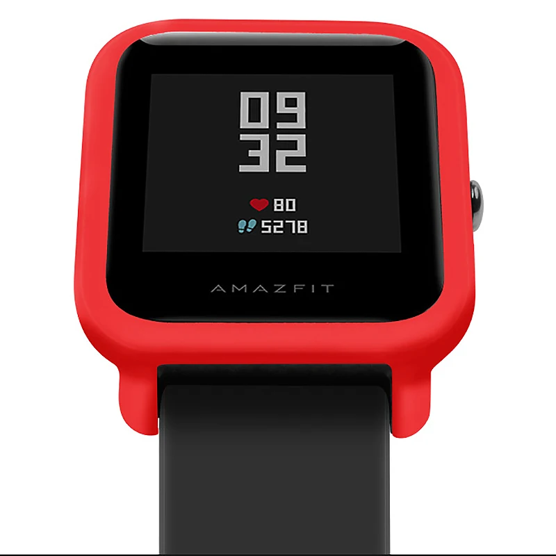 Чехол для Xiaomi Amazfit Bip Bit Pace Lite Youth Watch защитный чехол часов Huami (красный) | Электроника