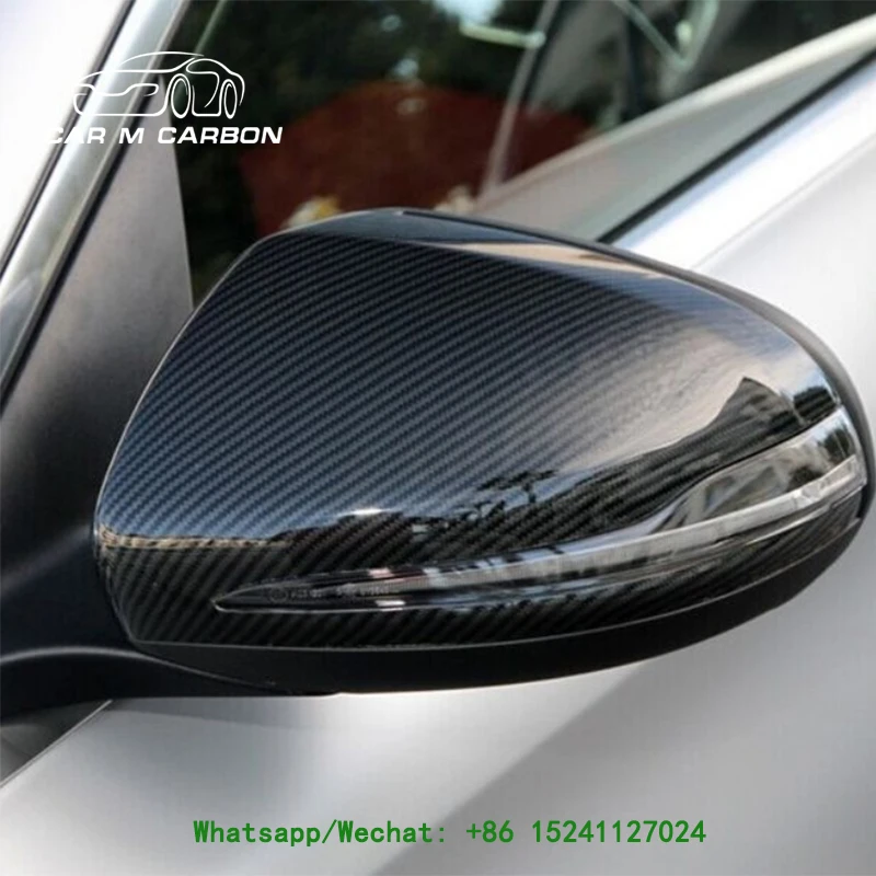 Боковые зеркальные крышки (LHD/RHD) B Стиль 2014 ~ 2020 год углеродное волокно для S класса