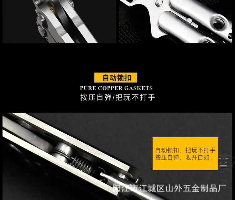 Тренировочный тренировочный нож бабочка складной из нержавеющей стали с тупым