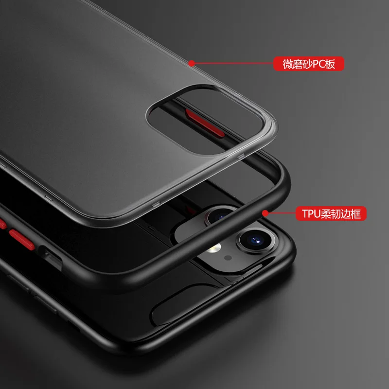 Прозрачный чехол для телефона IPHONE 11 без отпечатков пальцев флип-кейс удобный prime