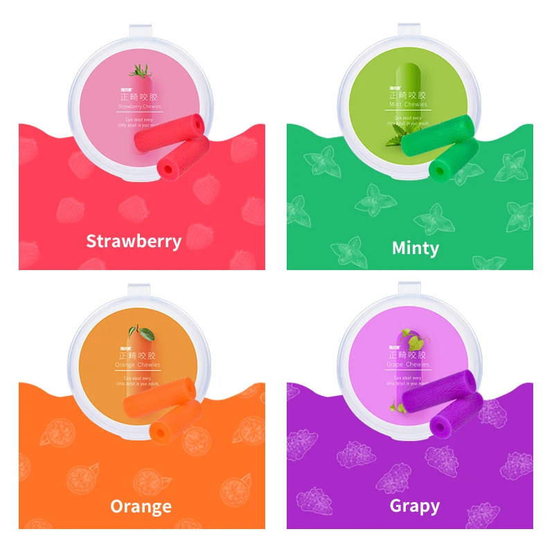 Y Kelin Ортодонтические жевательные 5 цветов Упаковка силиконовые палка для