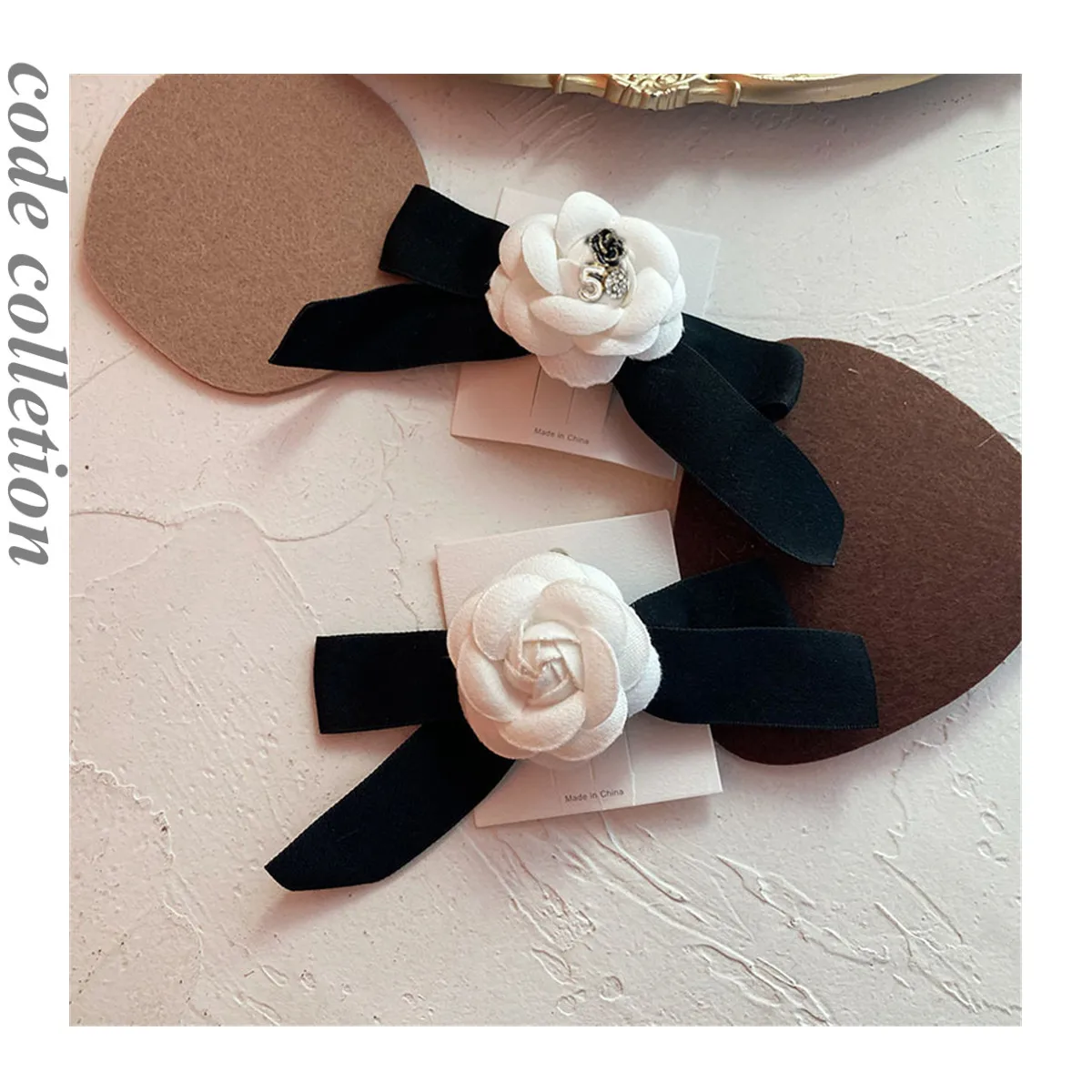 

2021 Korea Hairpin Fashionable Temperament Bow Ponytail NO.5 Rhinestone Camellia Banana Clip Hairpin for Women Accessories