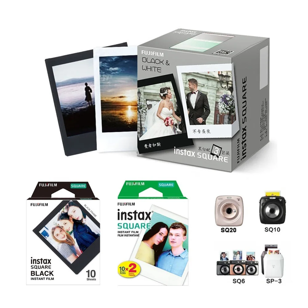 Фотобумага Fujifilm Instax квадратная с белыми краями 10 шт./30 шт. фотобумага для