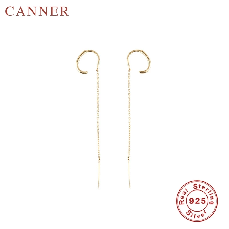 Длинные висячие серьги из стерлингового серебра 925 пробы без пирсинга с