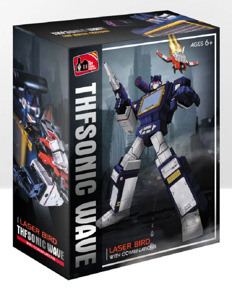 With Retail Box Трансформация G1 THF THF01J THF01-J Soundwave лента walkman MasterPiece MP13 негабаритных 23 см аниме фигурка робота детские игрушки - Цвет: With Retail Box