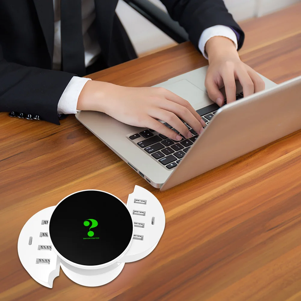 

10 Port Travel Universal Smart Foldable Mobile Phone Charger with Type C Wall Adapter Hub for iPhone 7 6s Xiaomi